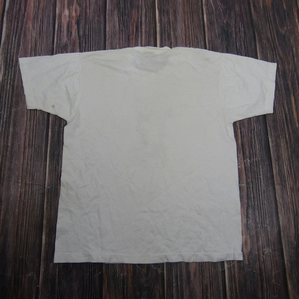 Vintage Screen Stars Best Park Forest Scenic Shirt Mens L White SingleStitch Tee
